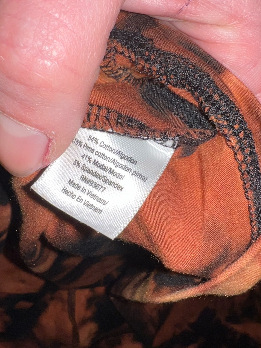 a.n.a Black and Orange Custom Acid Wash Tie-Dye Camisole Tank Top Size L - Picture 8 of 8